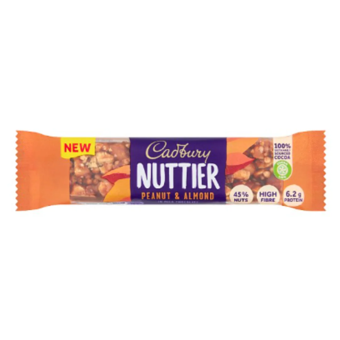 Cadbury Nuttier Peanut & Almond Chocolate Bar 40g x Case of 15