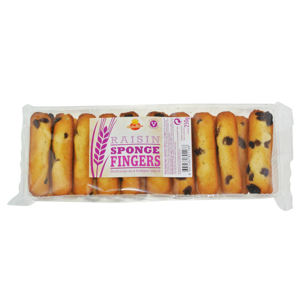 18x Cake Zone Sultana Finger