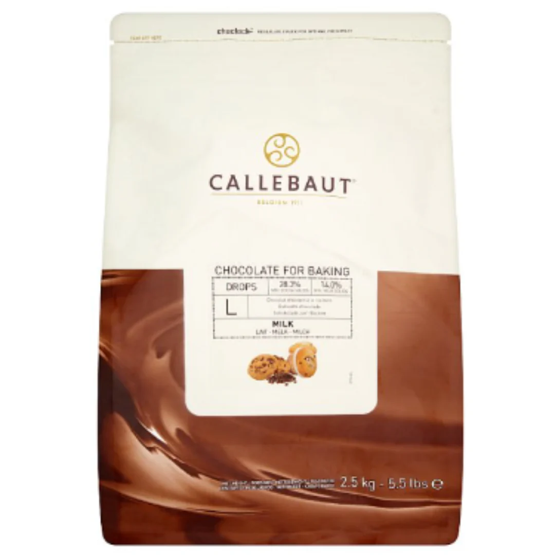 Callebaut Chocolate Drops for Baking Milk 2500g x 4