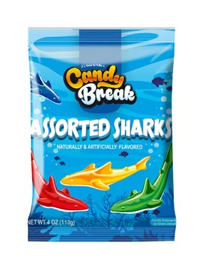 12x American Candy Break Assored Sharks 113gr (Halal)