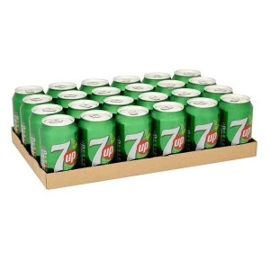 24x 7Up Can Lemon & Lime 330ml