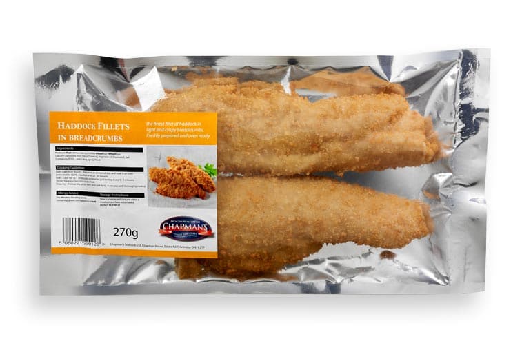 Chapman's Boneless Haddock Fillets in Breadcrumbs 2 x 135g (270g)