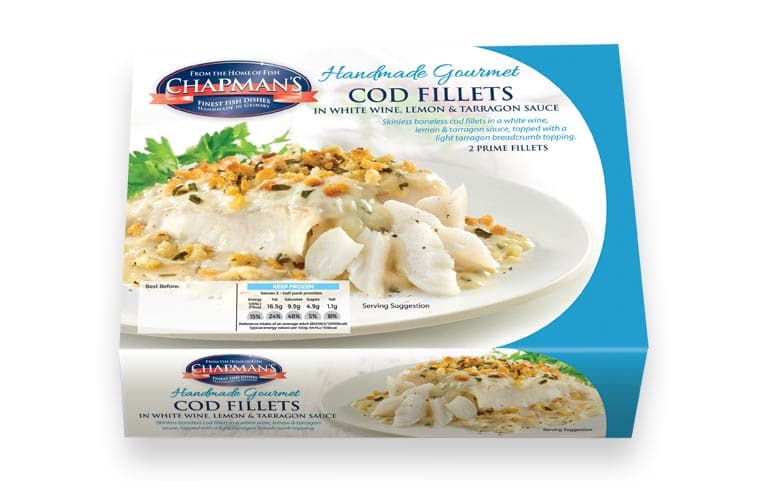 Chapman's Cod Fillets in White Wine, Lemon & Tarragon Sauce 400g