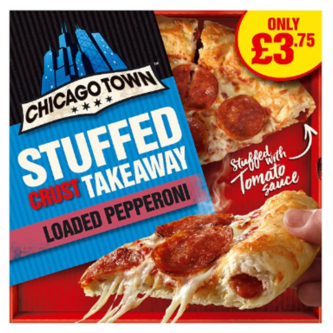CHICAGO TOWN Stuffed Crust Takeaway Loaded Pepperoni 490g x 1 Pack