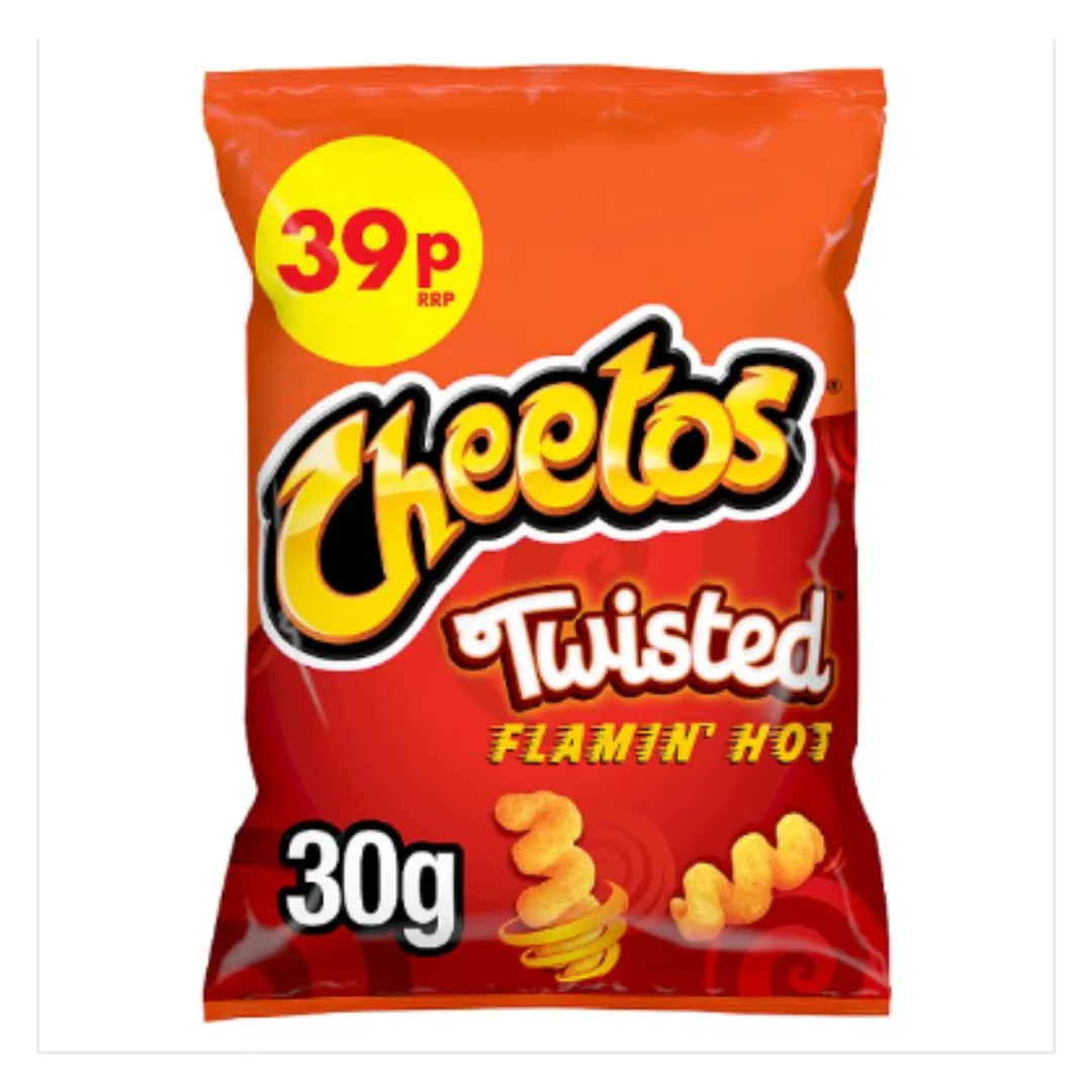 Cheetos Twisted Flamin' Hot Snacks 30g x Case of 30