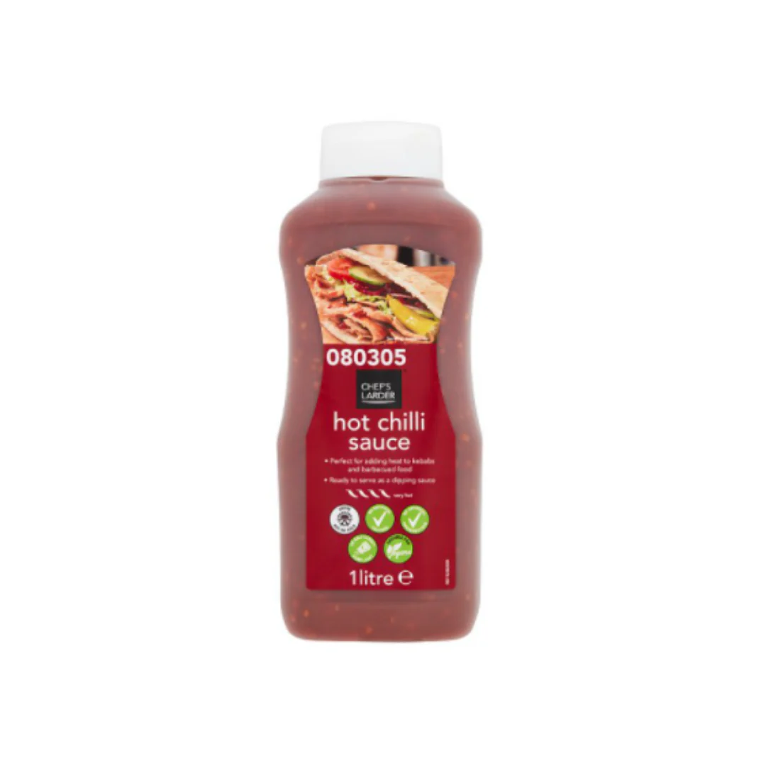 Chef's Larder Hot Chilli Sauce 1 Litre x 6