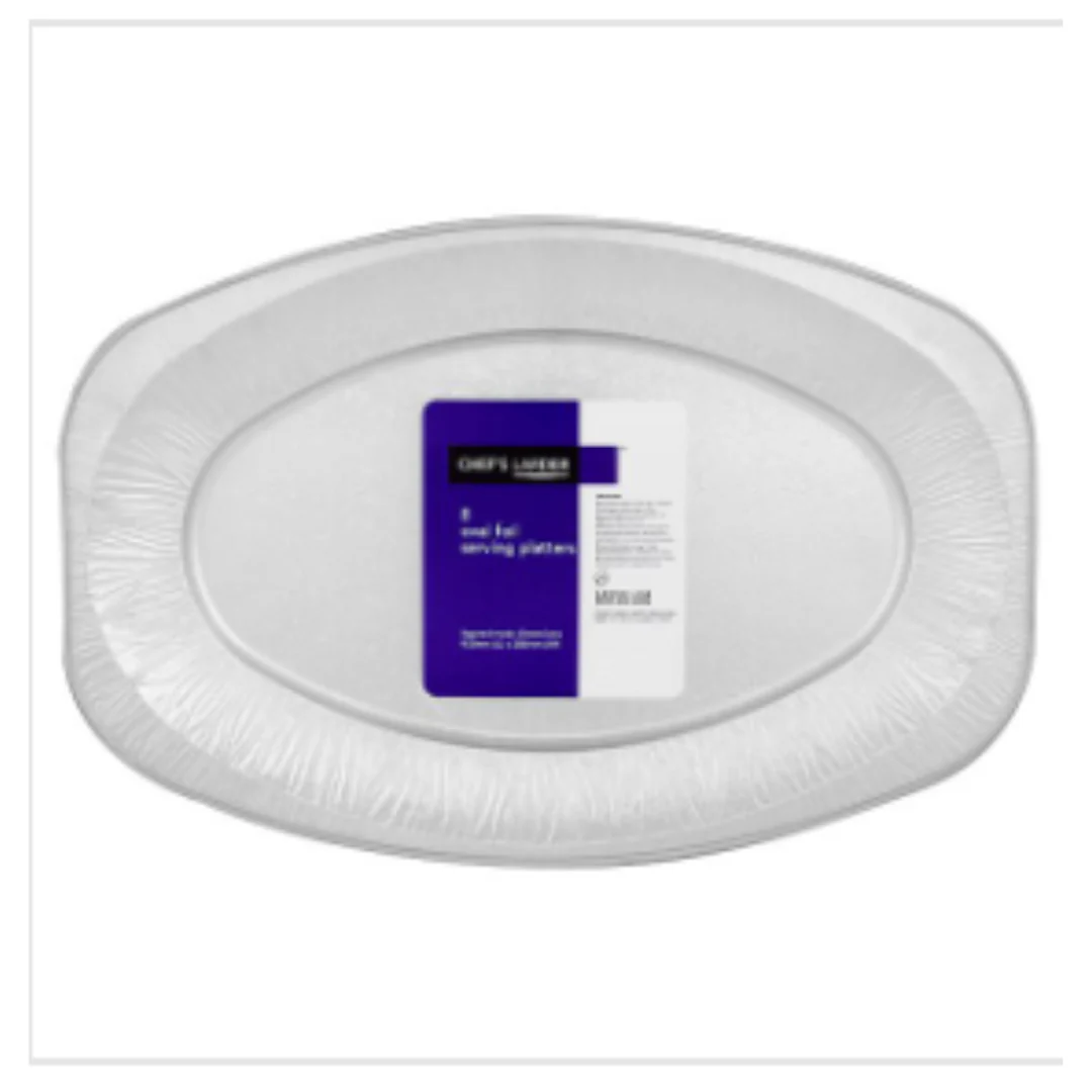 Chef's Larder 8 Oval Foil Serving Platters 425mm | Case of 1