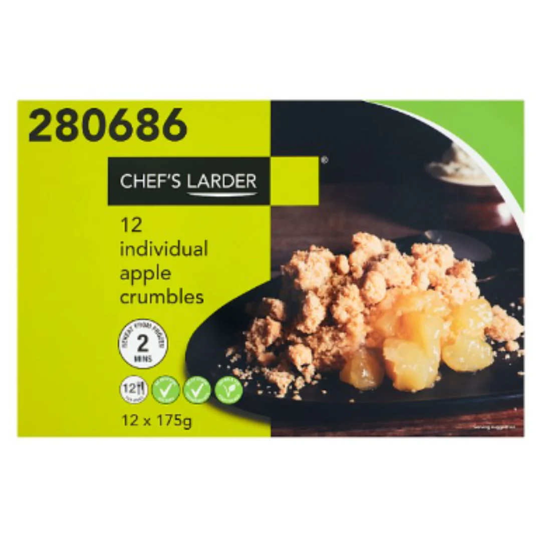 Chef's Larder Individual Apple Crumbles 2.1kg x 1 Pack