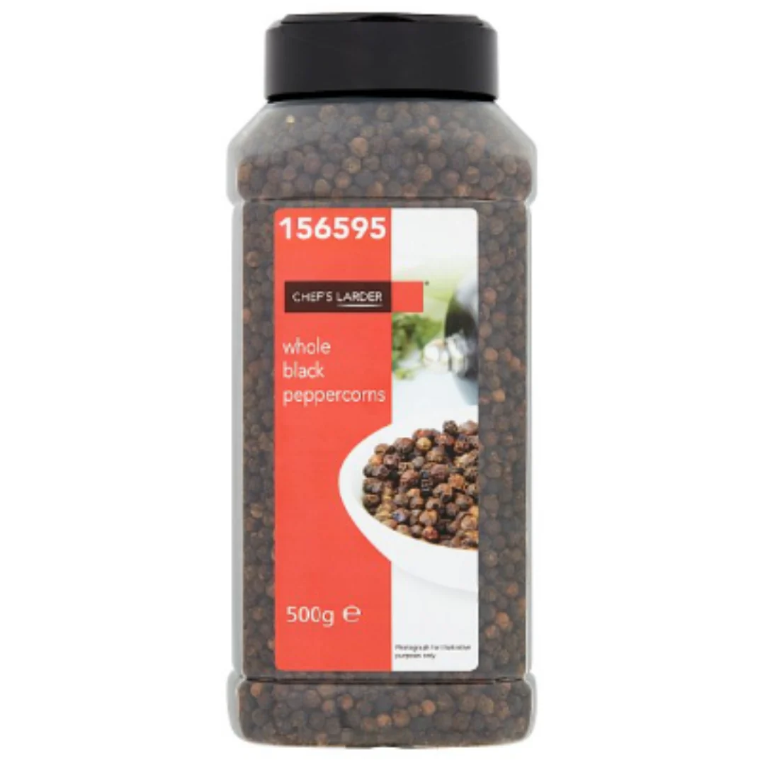 Chef's Larder Whole Black Peppercorns 500g x 1