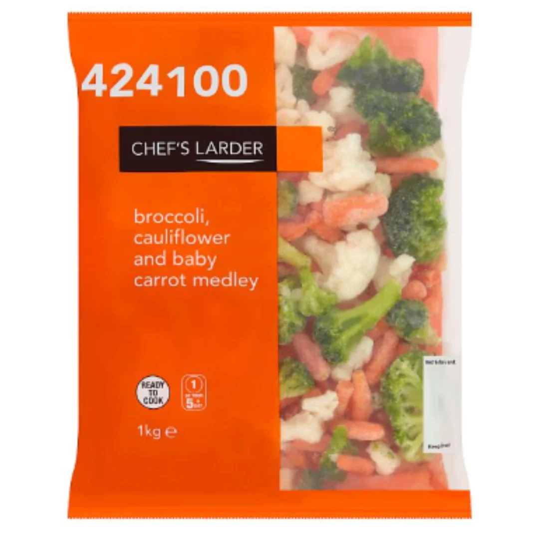 Chef's Larder Broccoli, Cauliflower and Baby Carrot Medley 1kg x 1 Pack