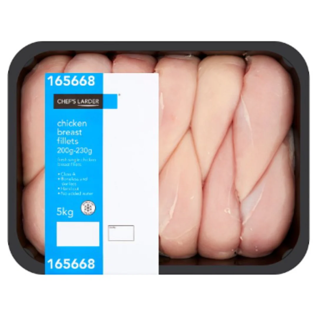 Chef's Larder Chicken Breast Fillets 200g-230g 5kg x 2 Packs