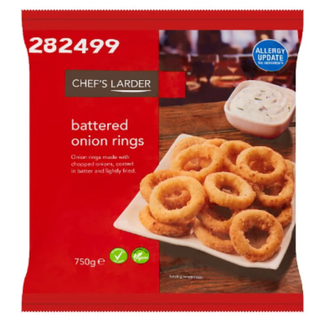 Chef's Larder Battered Onion Rings 750g x 12 Packs