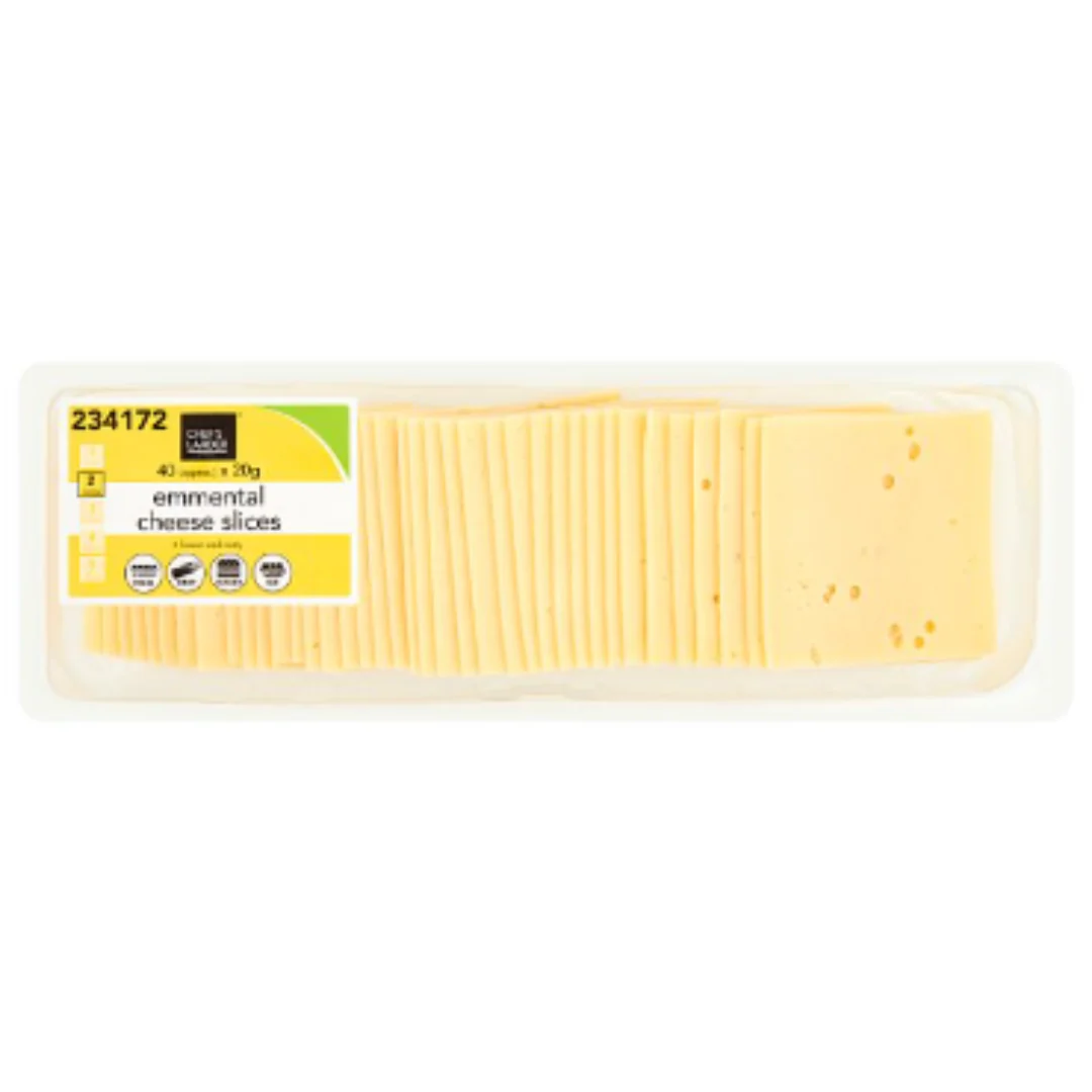 Chef's Larder Emmental Cheese Slices 800g x 5