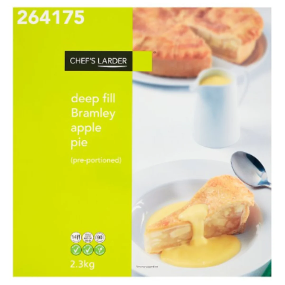 Chef's Larder Deep Fill Bramley Apple Pie 2.3kg x 6 Packs