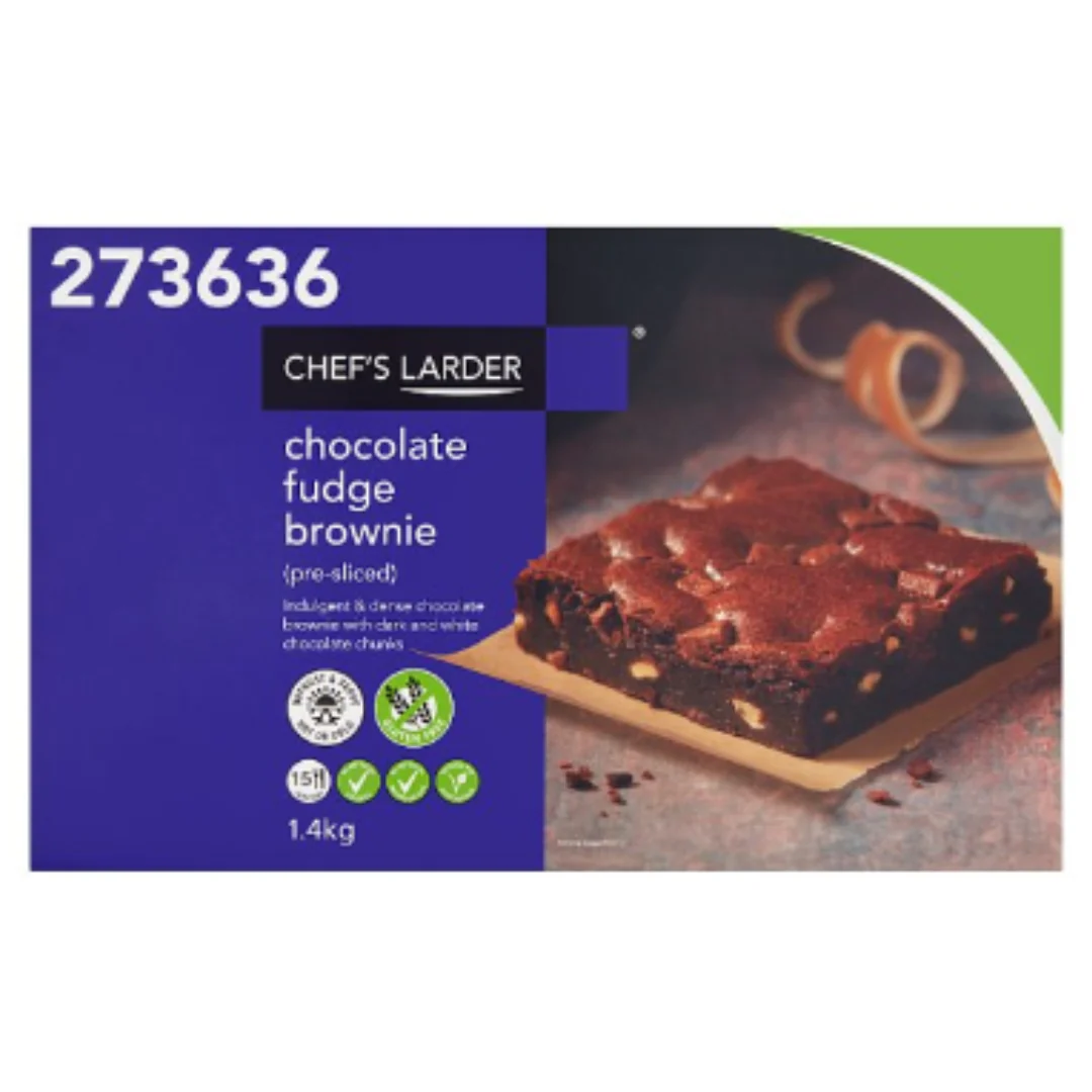 Chef's Larder Chocolate Fudge Brownie 1.4kg x 1 Pack