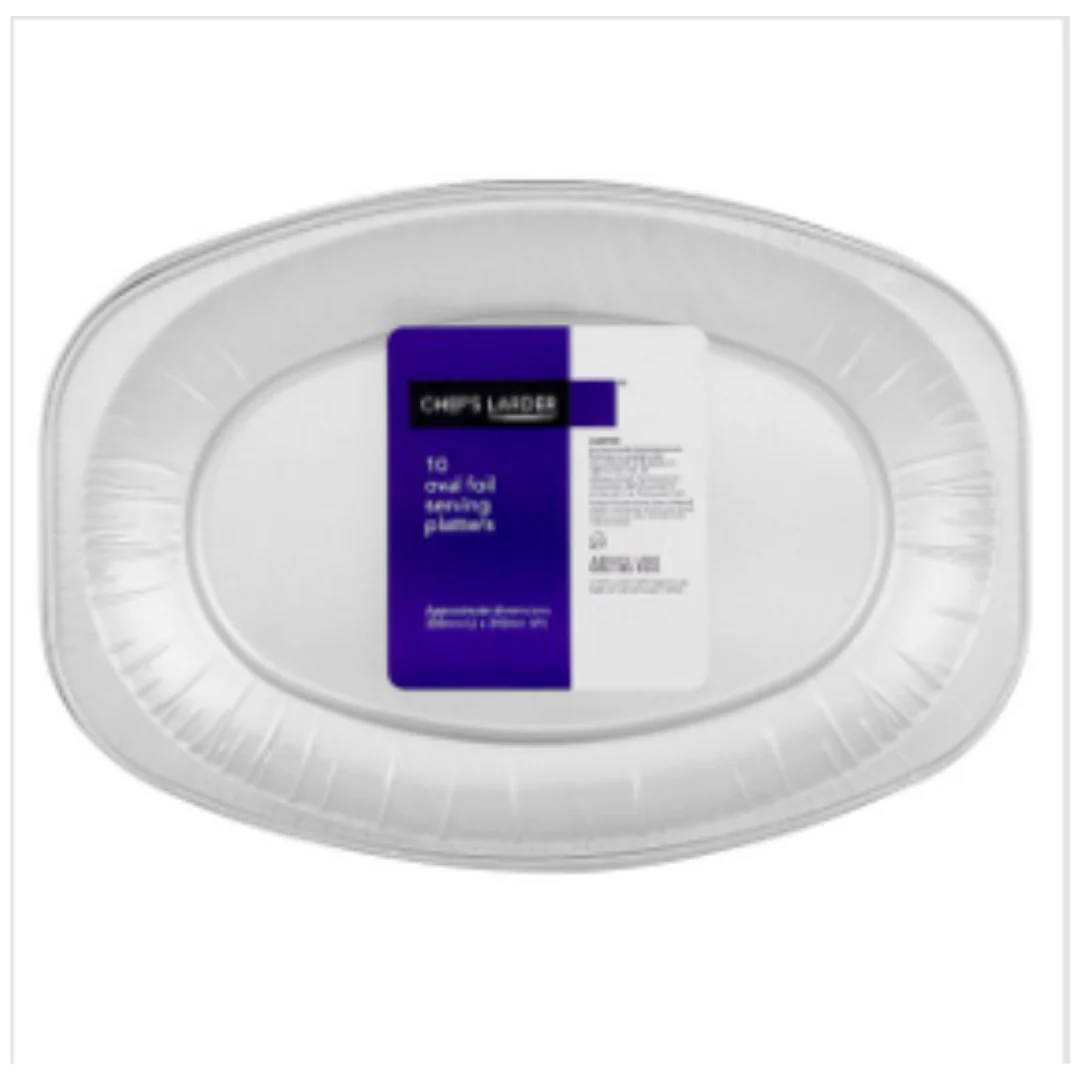 Chef's Larder 10 Oval foil Serving Platters 350mm | Case of 1