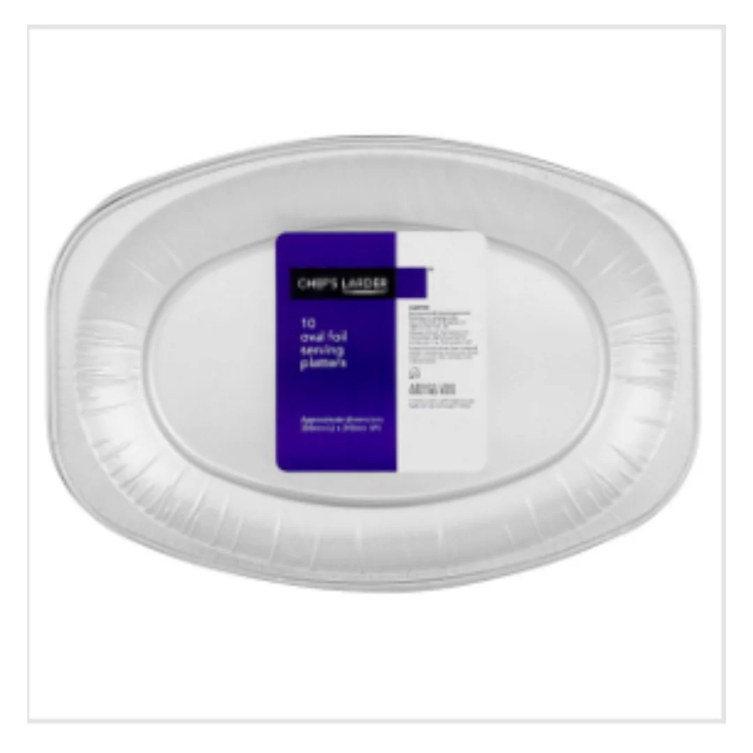 Chef's Larder 10 Oval foil Serving Platters 350mm | Case of 11