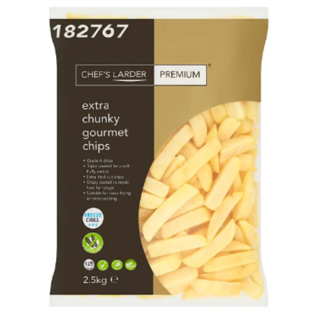 Chef's Larder Premium Extra Chunky Gourmet Chips 2.5kg x 1 Pack