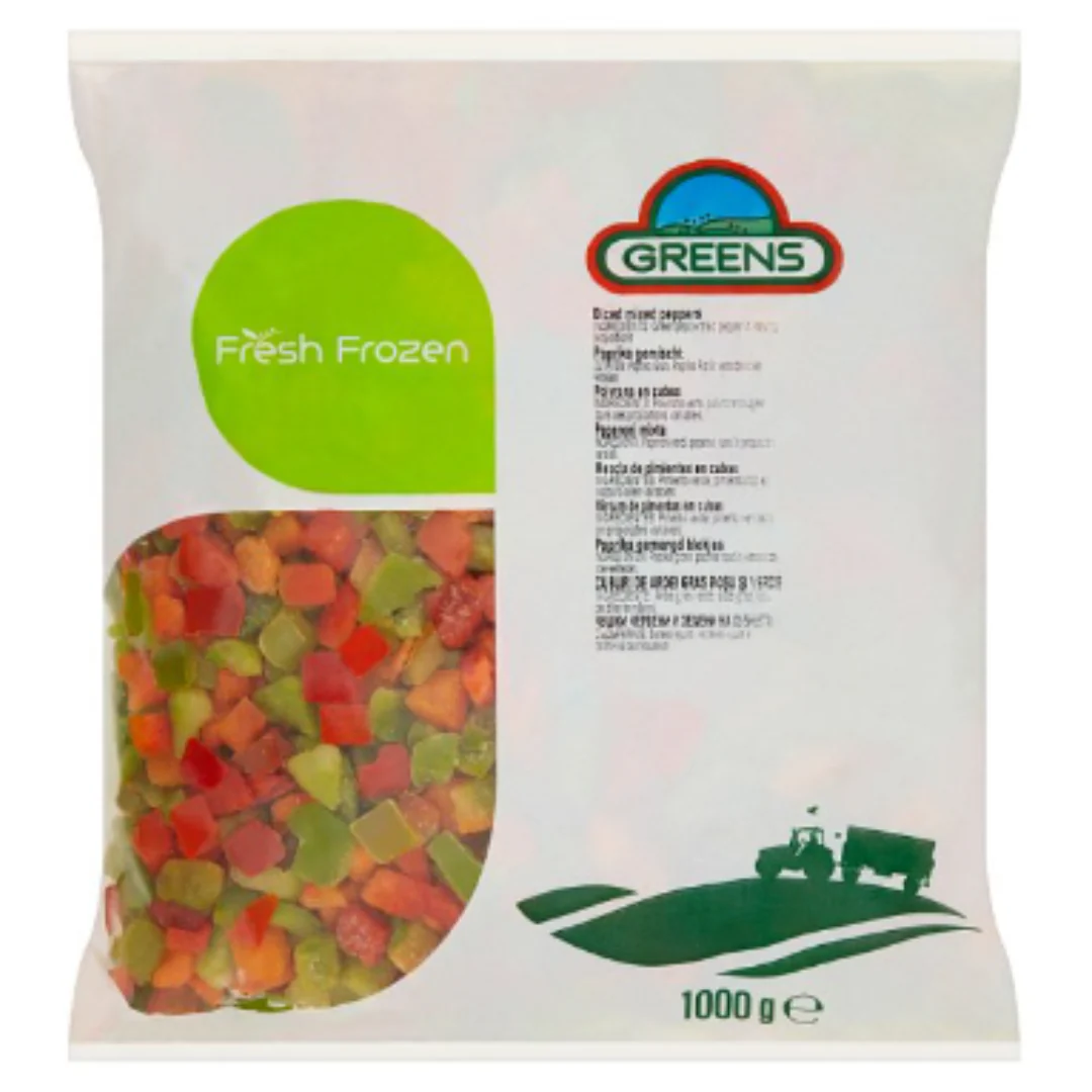 Diced Fresh Frozen Mixed Peppers 1000g x 10 Packs