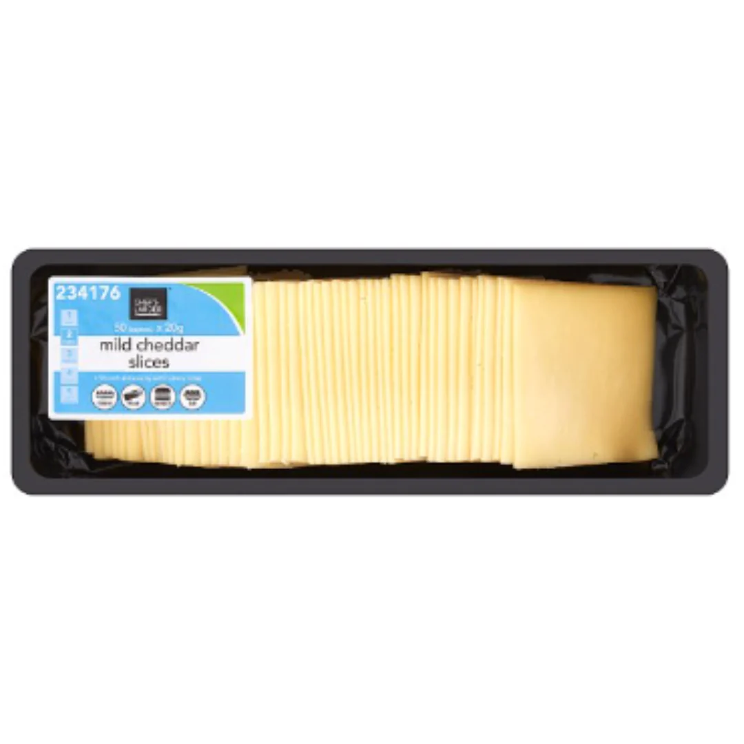 Chef's Larder Mild Cheddar Slices 1kg x 1