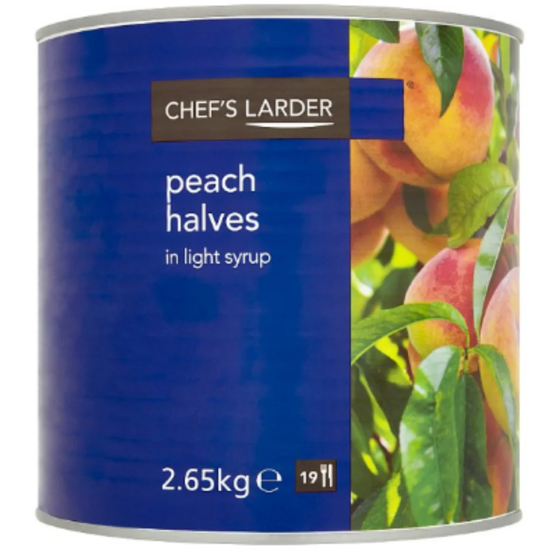 Chef's Larder Peach Halves in Light Syrup 2650g x 1
