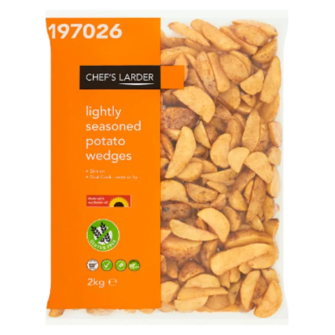 Chef's Larder Lightly Seasoned Potato Wedges 2kg x 1 Pack