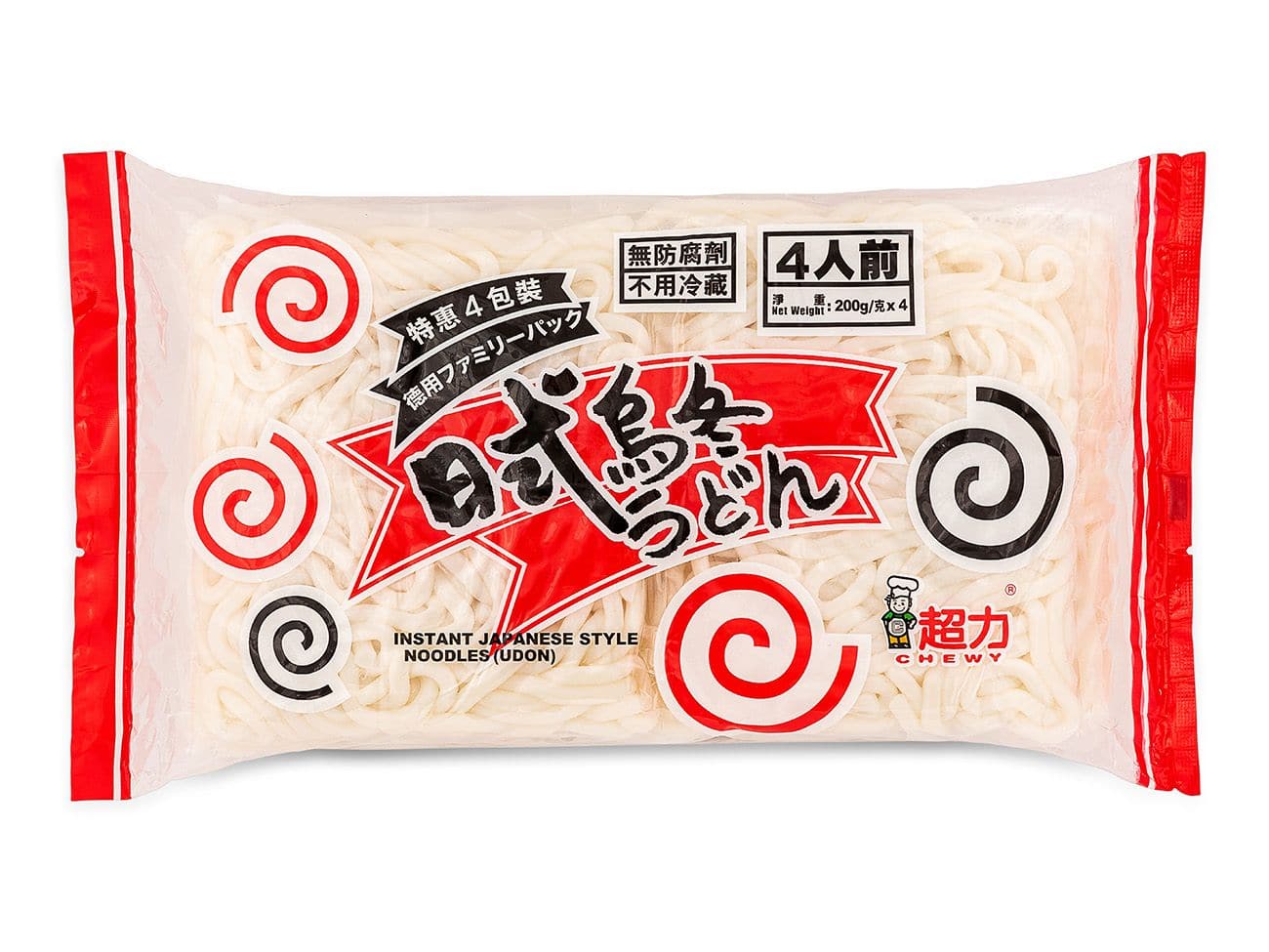 CHEWY Japanese Fresh Udon Noodle 4x200gr