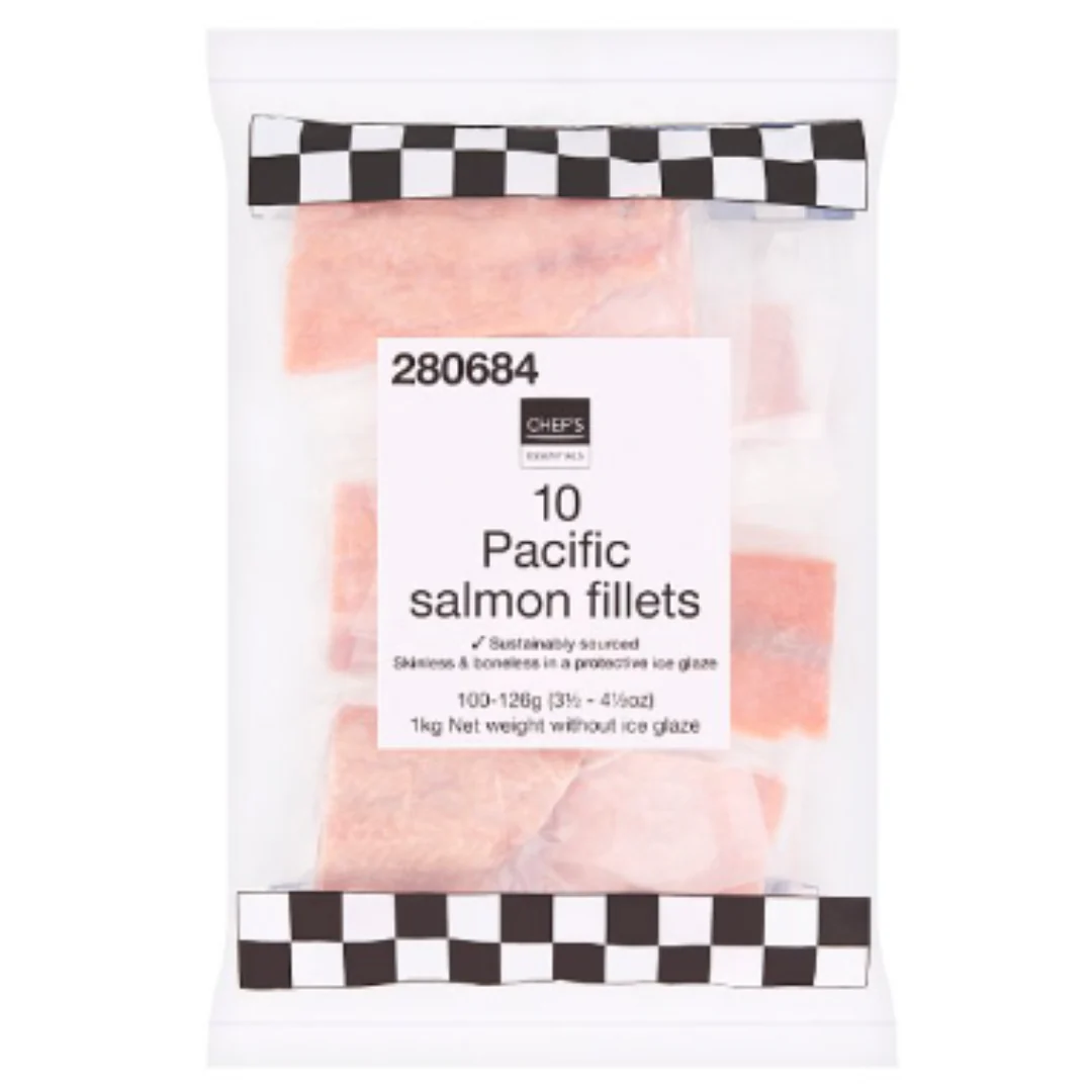 Chef's Essentials 10 Pacific Salmon Fillets 1kg x 8 Packs