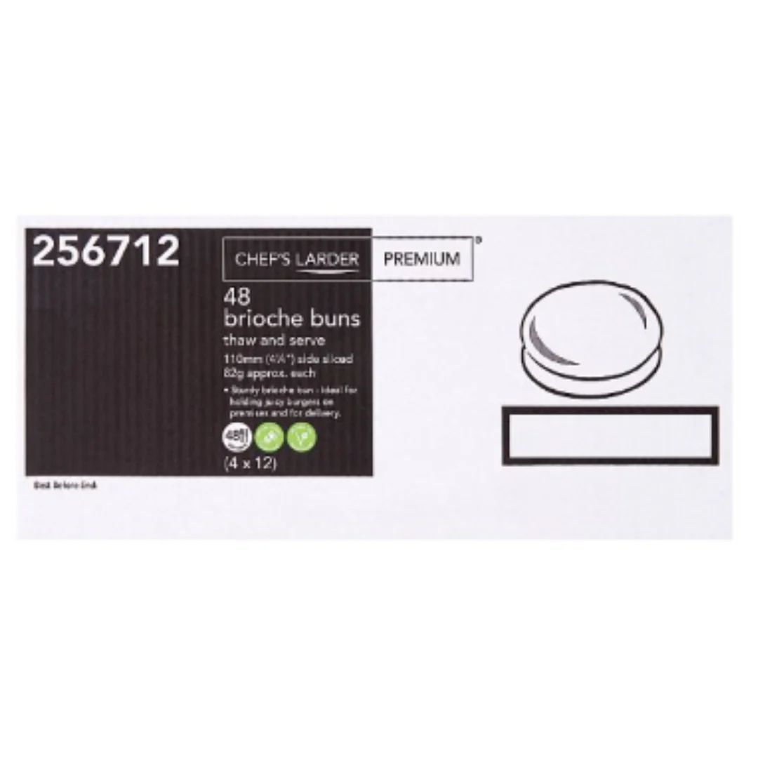 Chef's Larder Premium 48 Brioche Buns 4kg x 1 Pack