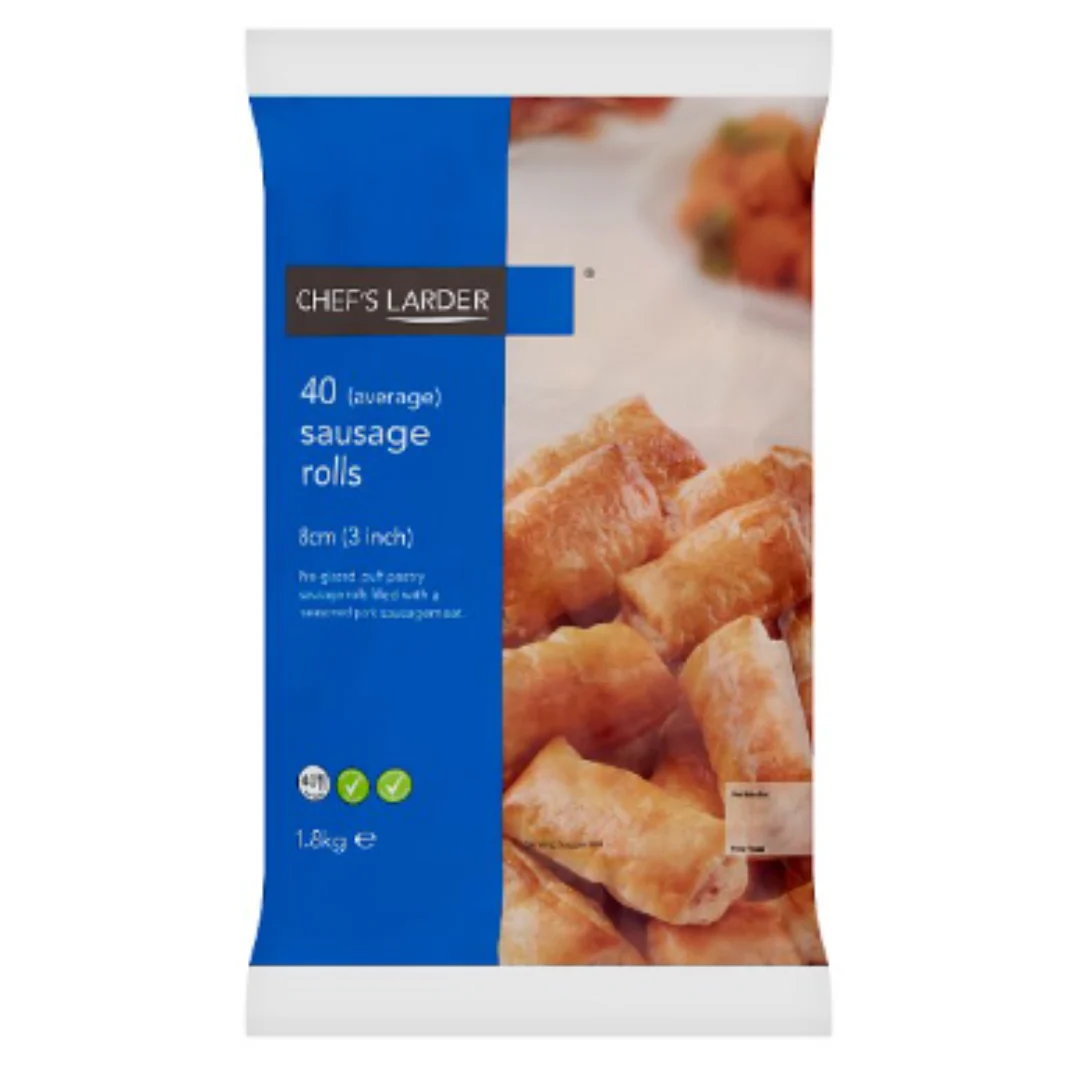 Chef's Larder 40 (Average) Sausage Rolls 1.8kg x 6 Pack