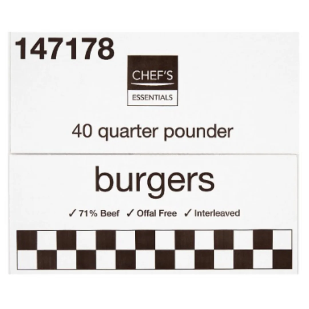 Chef's Essentials Quarter Pounder Burgers 4.52kg x 1 Pack