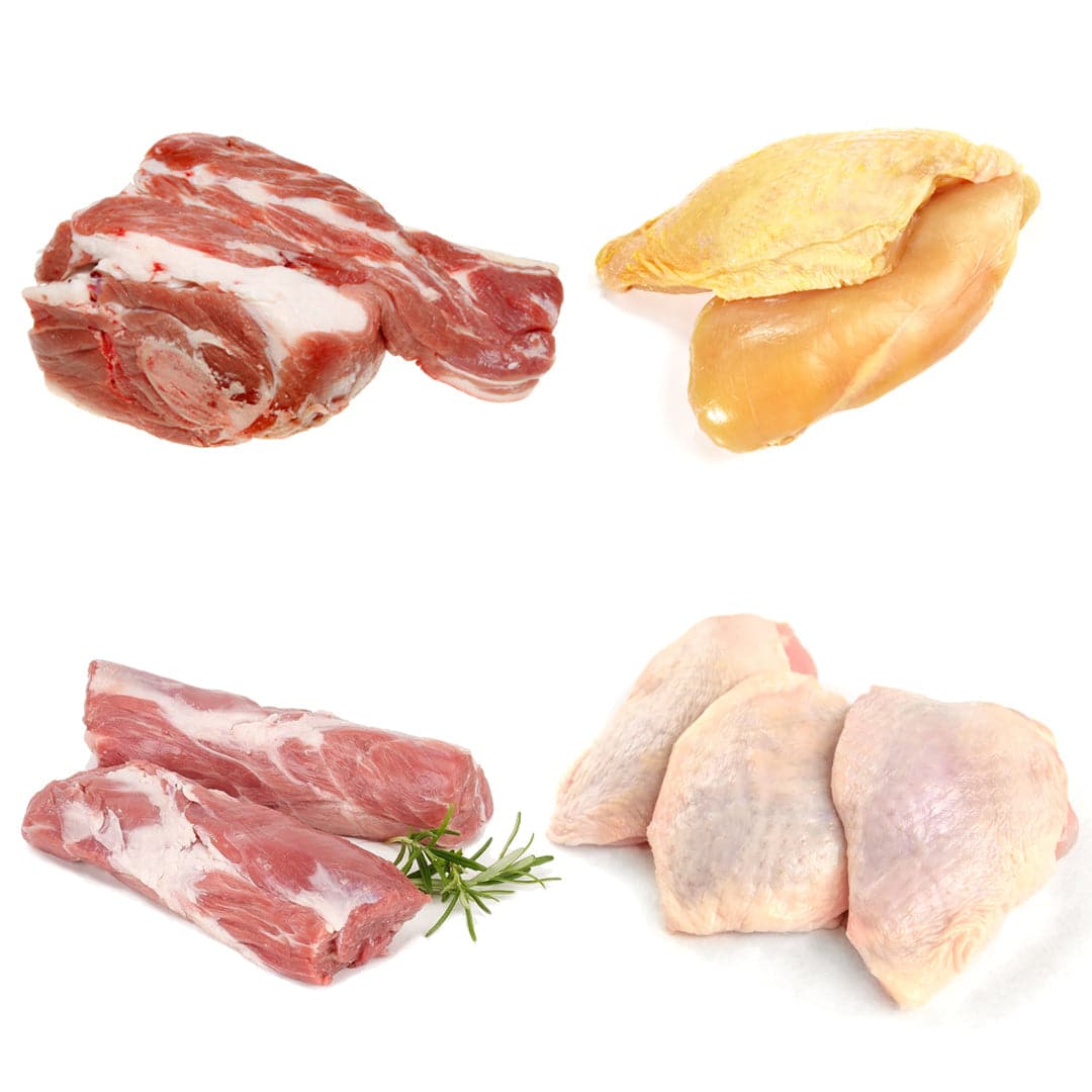 Chicken and Lamb Combo Box | 4 Ingredients | Chicken Breast Fillet |Lamb Shoulder Joint | Chicken Thighs | Lamb Neck Fillet