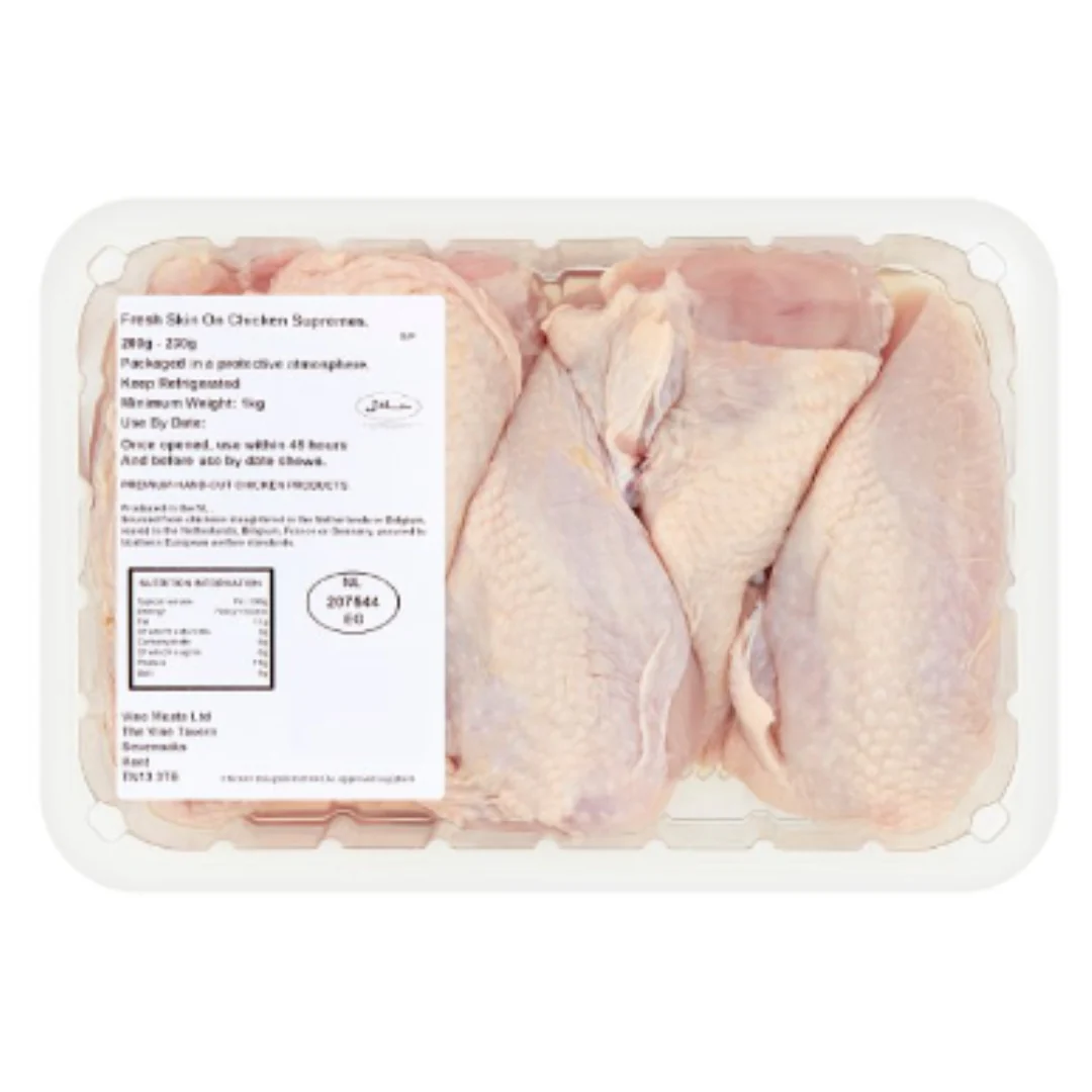 Fresh Skin On Chicken Supremes 1kg x 4 Packs