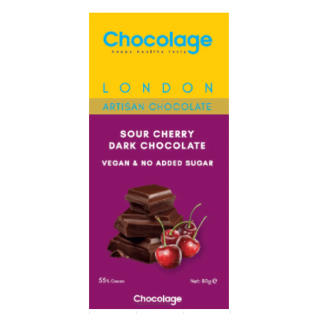 Chocolage Sour Cherry Vegan Dark Chocolate 80gr