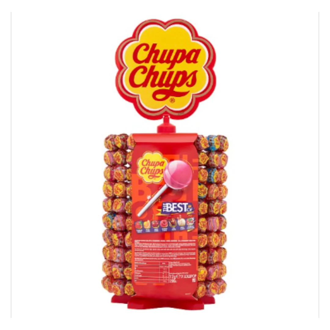 Chupa Chups Wheel Best of Lollipops 200 x 12g x Case of 1
