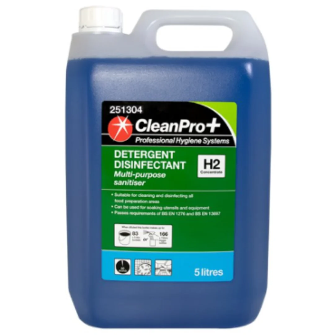 CleanPro+ Detergent Disinfectant H2 Concentrate 5 Litres x 2