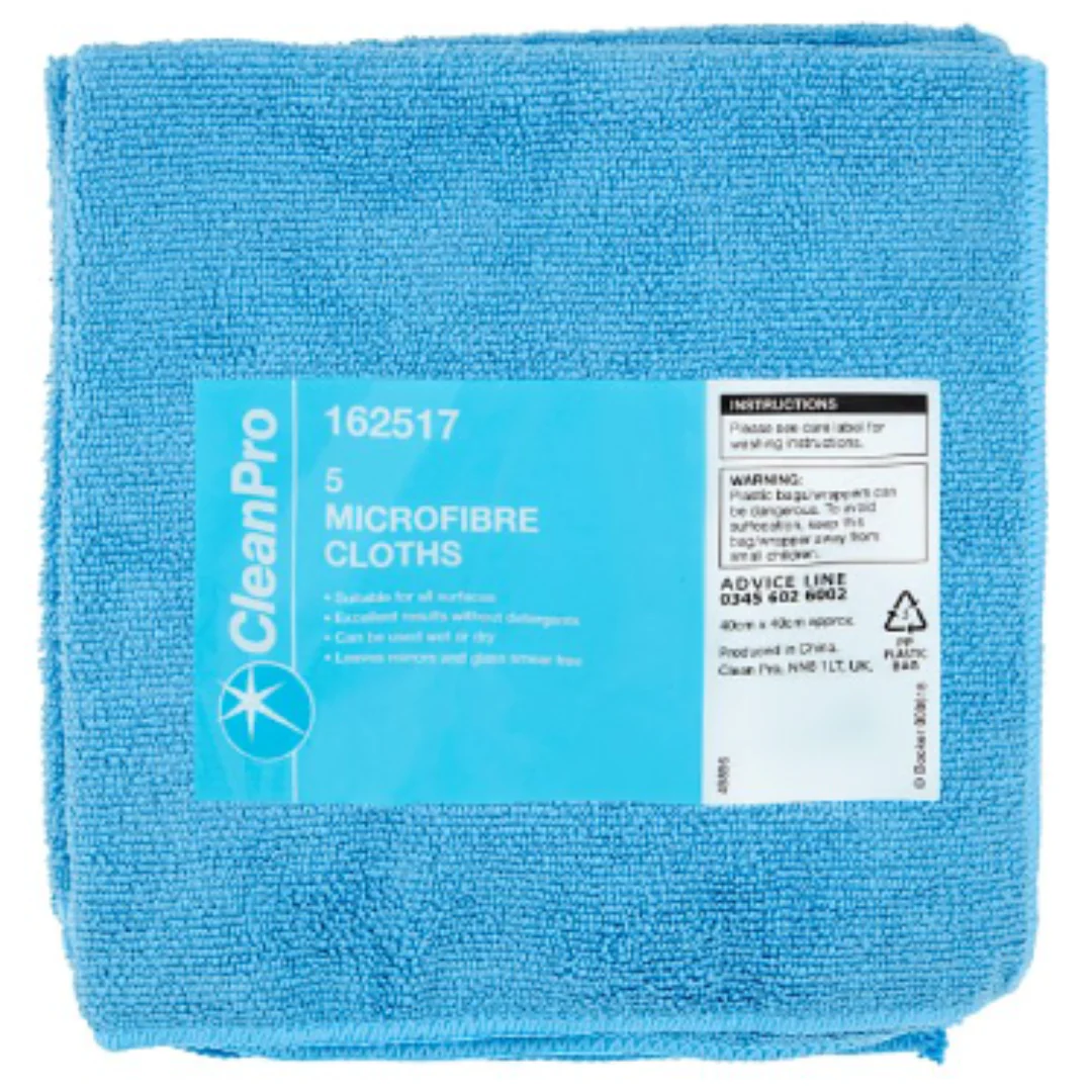 CleanPro 5 Microfibre Cloths x Case of 1