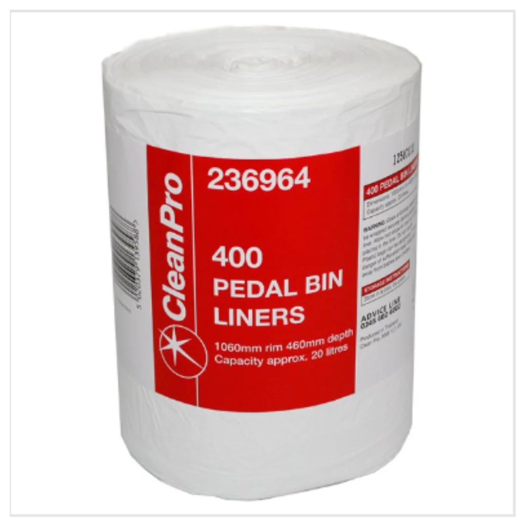 CleanPro 400 Pedal Bin Liners | Approx 400 per Case| Case of 1