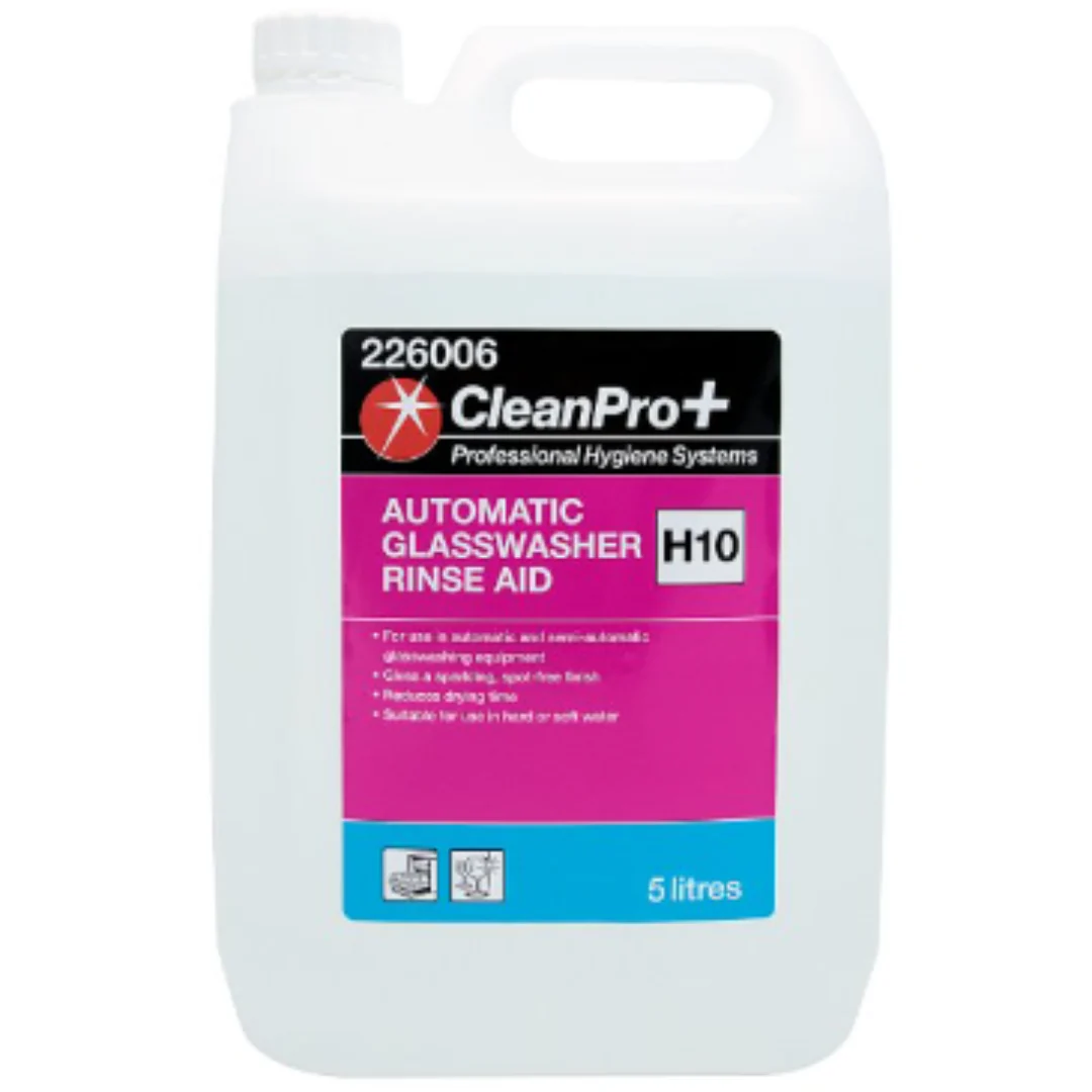 CleanPro+ Automatic Glasswasher Rinse Aid H10 5 Litres x 2