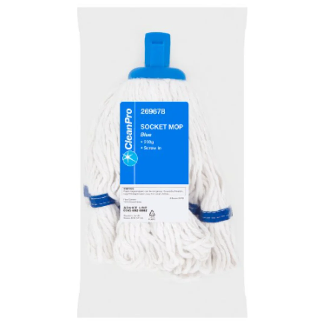 CleanPro Socket Mop Blue 200g x Case of 18