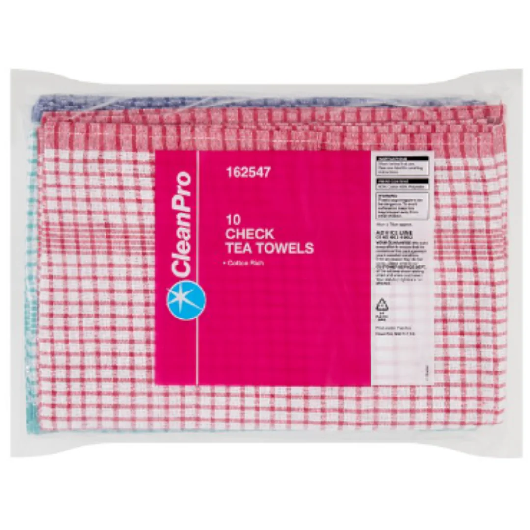 CleanPro 10 Check Tea Towels x Case of 15