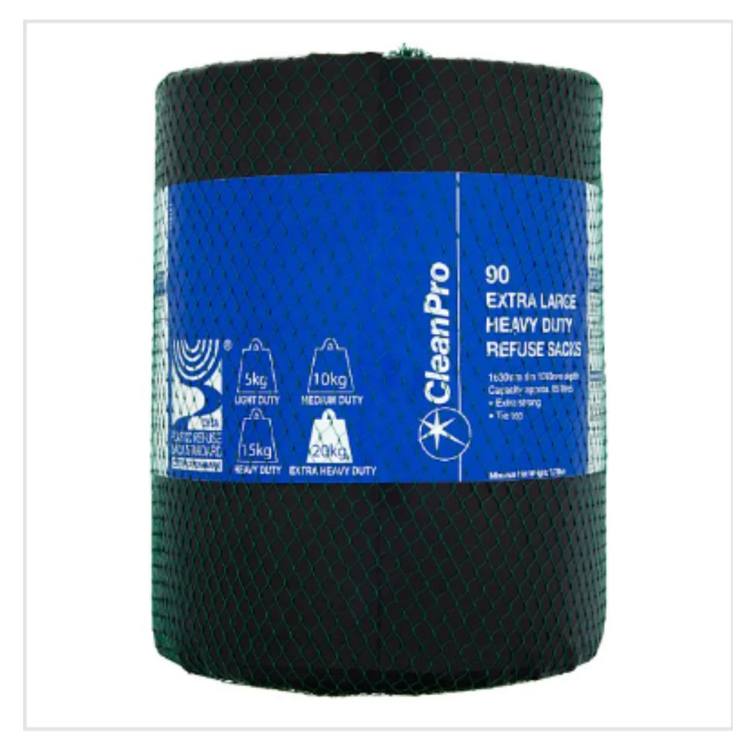 CleanPro 90 Extra Large Heavy Duty Refuse Sacks | Approx 90 per Case| Case of 1