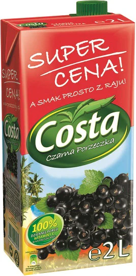 6x Costa Czarna Porzeczki 2lt