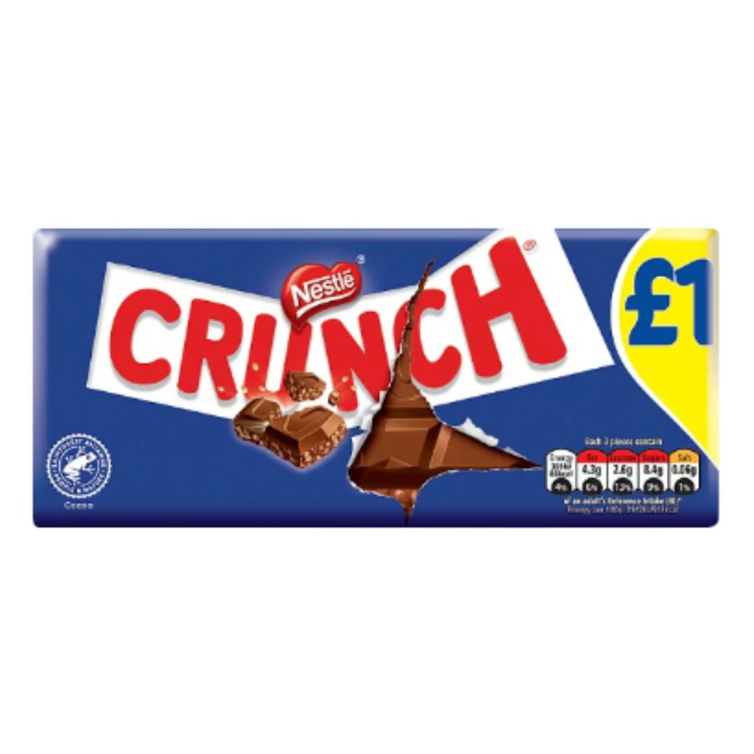 Crunch Milk Chocolate Sharing Bar 100g x Case of 16