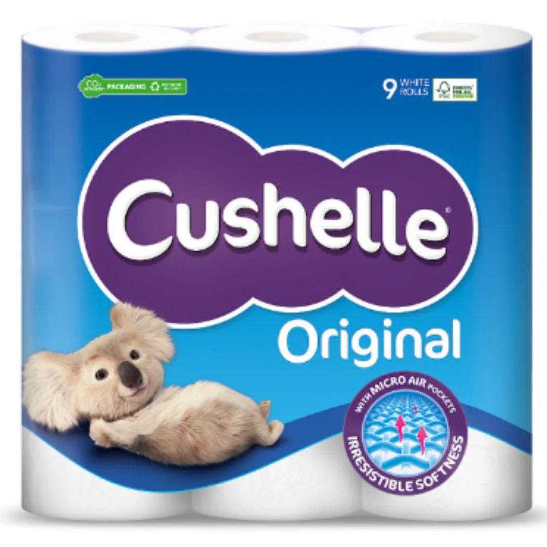 Cushelle White 9 Toilet Rolls x Case of 5