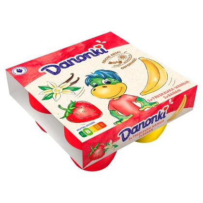 6x Danonki Truskawa-Bananowym 4X90g