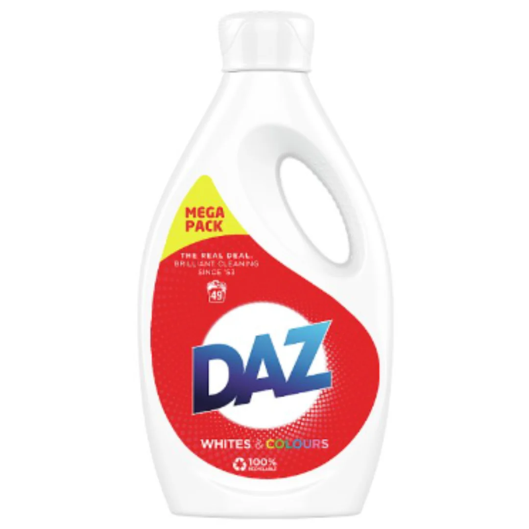 DAZ Washing Liquid 1.715 l 49 Washes, Whites & Colours x Case of 3