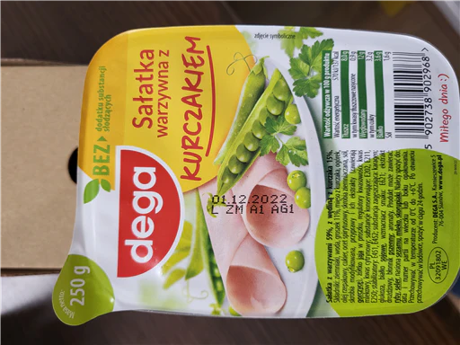 5x Dega Sal. Warzywna Kurczakiem 250gr