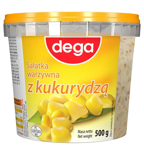 6x Dega Salatka Kukurydza Warzywna 500g