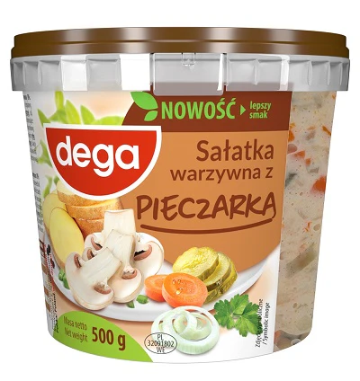 6x Dega Salatka Warzywna Pieczarkami 500g